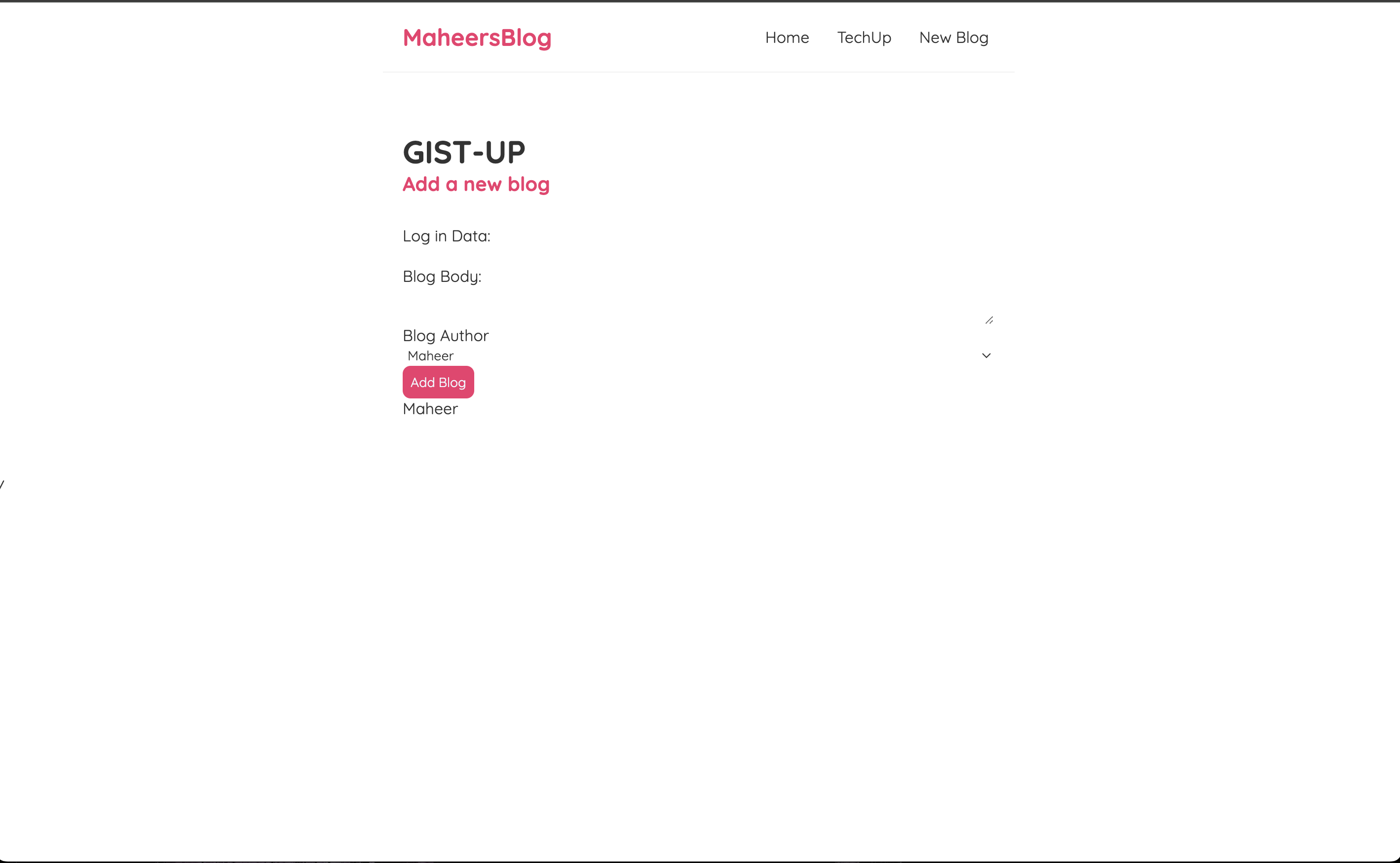 React Blog Website